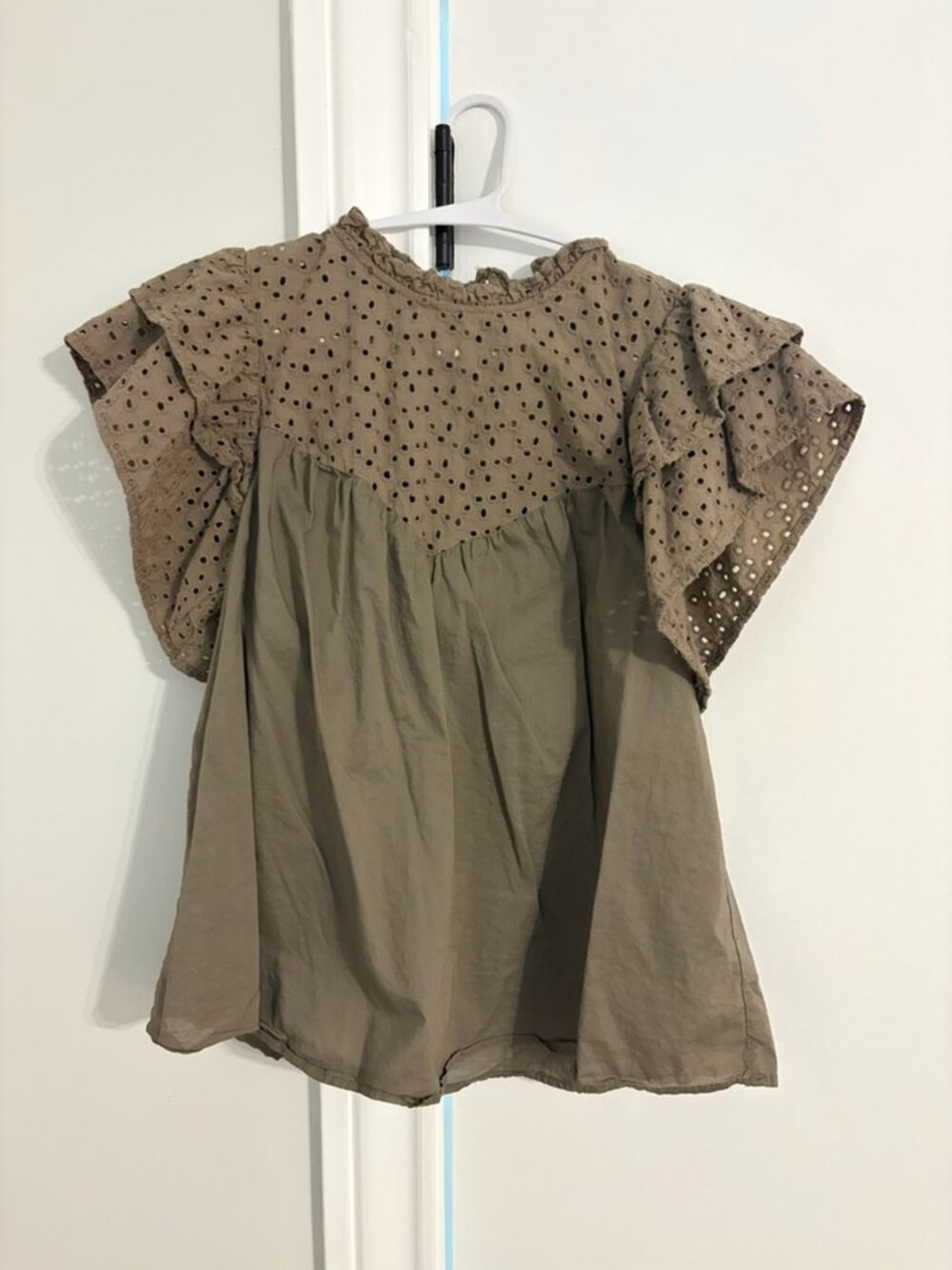 A New Day brown eyelet top